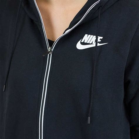 nike full zip hoodie damen schwarz weiß|Hoodies & Sweatshirts für Damen .